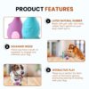 Foodie Puppies Latex Squeaky Dog Toys Combo - (Purple Elepha... - Image 4