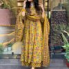 GoSriKi Women's Rayon Viscose Printed Anarkali Kurta with Pa... - Image 9