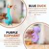 Foodie Puppies Latex Squeaky Dog Toys Combo - (Purple Elepha... - Image 7