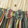 TAGAS Toddler Girls Striped Print Puff Sleeve Bow Front Dres... - Image 7