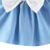 Hopscotch Girls Cotton Solid Cap Sleeves Fit and Flare Knee-... - Image 6