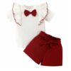 4YOU DRESSES Beautiful Dresses for Girls (Maroon and White, ... - Image 2