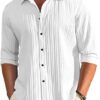 FINIVO FASHION Men\'s Solid Regular Fit Shirt (PCN_222_White... - Image 2