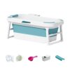 MERISHOPP®Portable Bathtub Adult 46.5" Barrel for Hot and Co... - Image 2