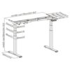 Jin Office Height Adjustable Table Electric | Dual Motor 3-S... - Image 3