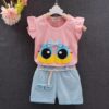 4YOU DRESSES Beautiful Dresses for Girls (Peach and Sky Blue... - Image 3