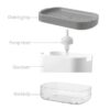 Oslen Plastic 2 in 1 Soap Dispenser for Kitchen with Sponge ... - Image 6