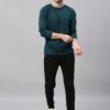 Urbano Fashion Men\'s Dark Green Printed Full Sleeve Slim Fi... - Image 6