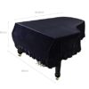Monkeysell Velvet Grand Piano Cover - Dustproof, Decorative,... - Image 3