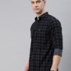 Majestic Man Men Small Checkered Slim Fit Cotton Casual Shir... - Image 5