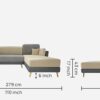 Sixpine Premium Velvet LHS Sectional Sofa (3+Lounger) - Dual... - Image 3