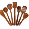 Wooden Serving and Cooking Spoons Set Kitchen Organizer Item... - Image 2