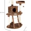 IRIS Large Three Tier Plush Cat Tree, Brown/Beige - Image 4