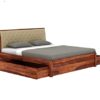 Budhakish Solid Sheesham Wood King Size Bed with Set of 2 Be... - Image 9