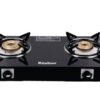 Khaitan 2 Burner Nano Black Premium Toughened Glass | LPG Co... - Image 2
