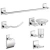 ALTON Brass, 6-Piece Bathroom Accessories Set, Chrome (Towel... - Image 2