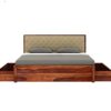 Budhakish Solid Sheesham Wood King Size Bed with Set of 2 Be... - Image 8