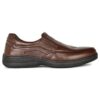 Hush Puppies mens STREET SLIP ON BROWN Formal Shoes - 7 UK (... - Image 3