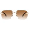 Dervin UV Protected Square Rimless Sunglasses for Men and Wo... - Image 3