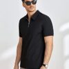 Leriya Fashion Men\'s Polo-Neck with Zip Closure Type T-Shir... - Image 5