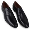 Louis Philippe Men Formal Black Patterned Leather Derby Euro... - Image 6