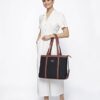 ZOUK Black Solid Handmade Vegan Leather Women\'s Office Bag ... - Image 8