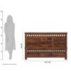Amazon Brand - Solimo Antiquo Queen Size Solid Sheesham Wood... - Image 3