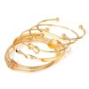 Shining Diva Fashion Set of 5 Latest Stylish Multilayer Gold... - Image 2