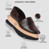 FAUSTO FST FOSME-2040 BROWN-43 Men\'s Brown Laser Cut Side O... - Image 4