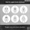 Spanco PVC (Hex Shape) Dumbbells (1 Kg. X 2 = 2 Kg) Pack of ... - Image 7