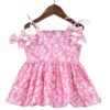 R J ONLINE Baby Girls Sanganeri Printed Sleeveless Cotton To... - Image 3