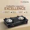 Longway Furn Glass Top, 2 Burner Manual Ignition Glass Gas S... - Image 4