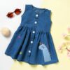 BENKILS Cute Fashion Floral Embroidered Cotton Denim Casual ... - Image 8
