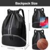 Leosportz Sports Drawstring Bag Backpack for Men Women - Bas... - Image 4