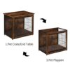 DWANTON Dog Crate Furniture with Cushion, Wooden Kennel Tabl... - Image 7