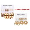 Shining Diva Fashion 11 Pairs Combo Set Latest Stylish Hoop ... - Image 5