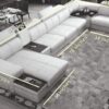 LUKRAIN® Furniture Pure & Genuine U Shape Leather Sofa Set/ ... - Image 4