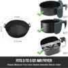 Niwix Pack of 2 Air Fryer Silicone Liners I Round Basket Bak... - Image 5