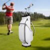 LOOM TREE® Golf Bag Zippered PU Leather Golf Cart Bag Large ... - Image 3