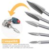 Wood Carving Tools for Rotary Tool, 5Pcs HSS Woodworking Too... - Image 5