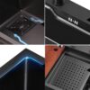 ARQUIN Waterfall Kitchen Sink Integrated HONEYCOMB DESIGN 30... - Image 6