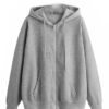 fabitto Casual Solid Full Sleeves Women Stylish Hooded Neck ... - Image 2