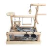 NAPURAL Parrots Playstand Bird Playground Wood Perch Gym Sta... - Image 4