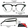proSPORT Horn Rimmed Reading Glasses Vintage Classic Semi Ri... - Image 3