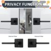 (5 Pack) Probrico Privacy Lever Door Handle Lock Keyless Squ... - Image 5