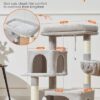 ﻿Taoqimiao Cat Tree,37.8-Inch Cat Tower for Indoor Cats,2 Lu... - Image 8
