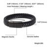 Fashion Frill Stylish Bracelet For Men Leather Bracelet Magn... - Image 10
