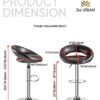 Da URBAN® Smiley Pack of 2 Height Adjustable and Revolving B... - Image 3