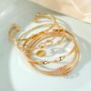 Shining Diva Fashion Set of 5 Latest Stylish Multilayer Gold... - Image 5
