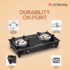 Longway Furn Glass Top, 2 Burner Manual Ignition Glass Gas S... - Image 6